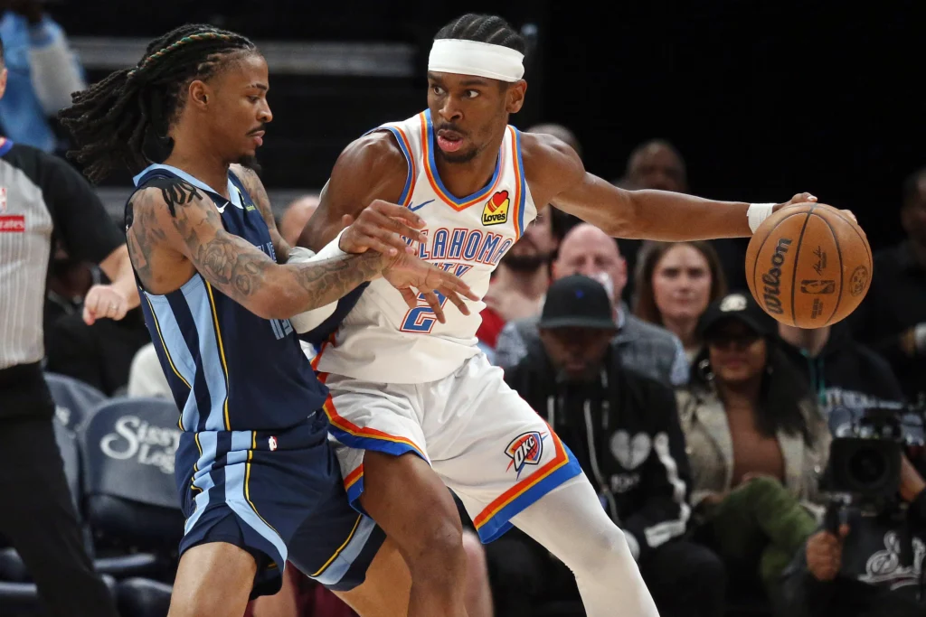 memphis grizzlies vs okc thunder match player stats